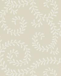 LEAFY SCROLL BONE by  Schumacher Wallpaper 