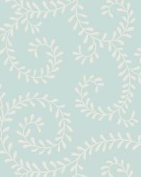 LEAFY SCROLL SKY by  Schumacher Wallpaper 