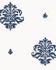 Schumacher Wallpaper MAYLA DAMASK NAVY