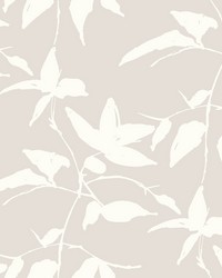 Persimmon Leaf Wallpaper Beige by   