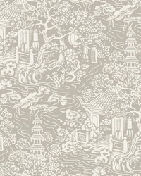 Chinoiserie Wallpaper Beige by   