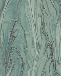 Liquid Marble Wallpaper Green by   