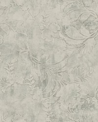 Entablature Scroll Wallpaper Gray by   