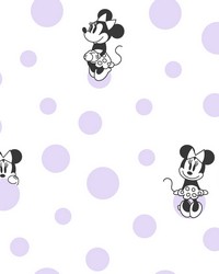 Disney Minnie Mouse Dots Wallpaper Purple by   