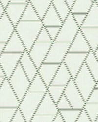 Pathways Wallpaper White Green by   