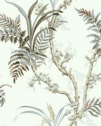 Enchanted Fern Wallpaper Beige Gray by   