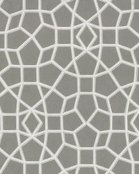 Sculptural Web Wallpaper Grey by   