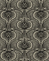 Lotus Palm Wallpaper Off White Black by   