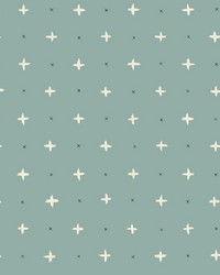 Cross Stitch Wallpaper Green by   