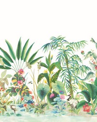 Tropical Panoramic Mural White by   