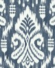 York Wallcovering Hawthorne Ikat Peel and Stick Wallpaper Blue