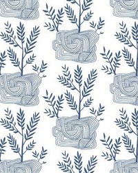 Seedlings Peel and Stick Wallpaper Blue by  York Wallcovering 