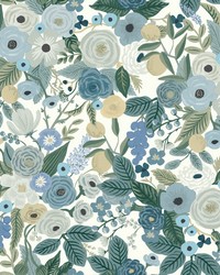 Garden Party Wallpaper Blues by   