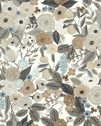 Garden Party Wallpaper Brown Beige by   