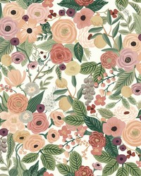 Garden Party Wallpaper Burgundy by   