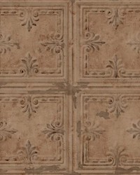 COPPER TIN TILE PEEL  STICK WALLPAPER by  Roommates 