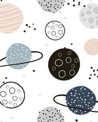 PLANETS PEEL  STICK WALLPAPER by  Roommates 