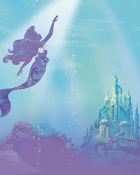 Disney The Little Mermaid Under The Sea Peel And Stick Mural Purple Blue Green by   