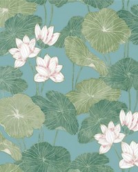 LILY PAD PEEL  STICK WALLPAPER by  Roommates 