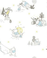 DISNEY WINNIE THE POOH PLAYMATES PEEL  STICK WALLPAPER by  Roommates 