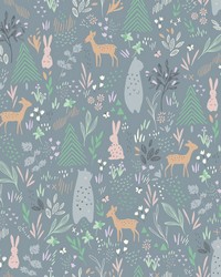 SPRING FOREST PALS PEEL  STICK WALLPAPER by  Roommates 