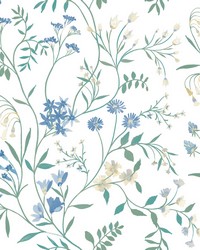 MEADOW MIX PEEL  STICK WALLPAPER by  Roommates 