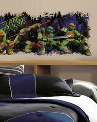 TEENAGE MUTANT NINJA TURTLE TROUBLE GRAPHIC PEEL  STICK WALL DECALS by  Roommates 