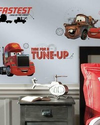 CARS FRIENDS TO THE FINISH PEEL AND STICK WALL DECALS by   