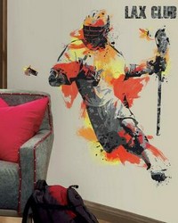 MENS LACROSSE CHAMPION PEEL AND STICK GIANT WALL DECALS by  Roommates 