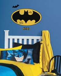 BATMAN LOGO DRY ERASE PEEL AND STICK GIANT WALL DECALS by  Roommates 