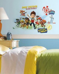 PAW PATROL WALL GRAPHIX PEEL AND STICK GIANT WALL DECALS by  Roommates 