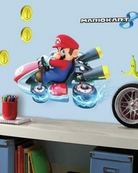 NINTENDO  MARIO KART 8 PEEL AND STICK GIANT WALL DECALS by  Roommates 