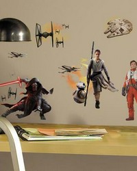 STAR WARS THE FORCE AWAKENS EP VII ENSEMBLE CAST PEEL AND STICK WALL DECALS by  Roommates 