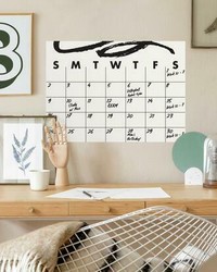 DOODLE DRY ERASE CALENDAR PEEL AND STICK WALL DECAL by  Roommates 