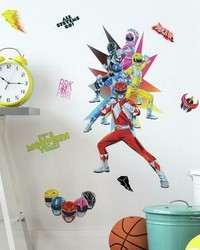 POWER RANGERS PEEL AND STICK GIANT WALL DECAL by   