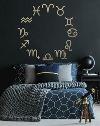 METALLIC ZODIAC PEEL AND STICK GIANT WALL DECALS by  Roommates 