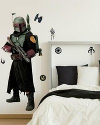 BOBA FETT PEEL AND STICK GIANT WALL DECAL by   