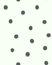 DOTS BLACK PEEL  STICK WALLPAPER by   