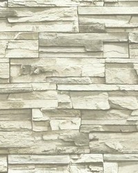 NATURAL STACKED STONE PEEL  STICK WALLPAPER by  Roommates 