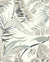 Tropical Toss Wallpaper White by   