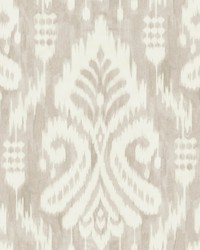 Hawthorne Ikat Wallpaper Taupe by   