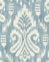 Hawthorne Ikat Wallpaper Blue by   