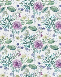 Midsummer Floral Wallpaper Violet by  York Wallcovering 