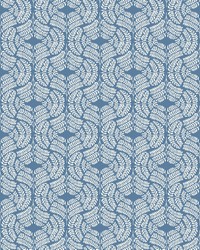 Fern Tile Wallpaper Blue by  York Wallcovering 