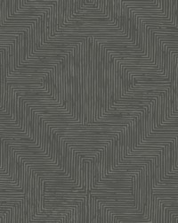 Diamond Channel Wallpaper Dark Gray by  York Wallcovering 