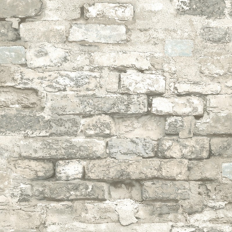 York Wallcovering Brick Alley Wallpaper White Wallpaper