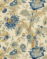 Ellis Floral Vine Indigo by  Schumacher Fabric 