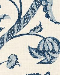 Vallier Vine Indigo by  Schumacher Fabric 