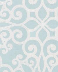 Rosegate Embroidered Print Aquamarine by  Schumacher Fabric 