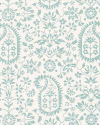 Kalika Paisley Print Aquamarine by  Schumacher Fabric 